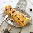 La bûche vanille, framboises et pralin…