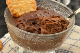 La crème au chocolat et sablés…