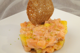 Le tartare de saumon à la mangue…